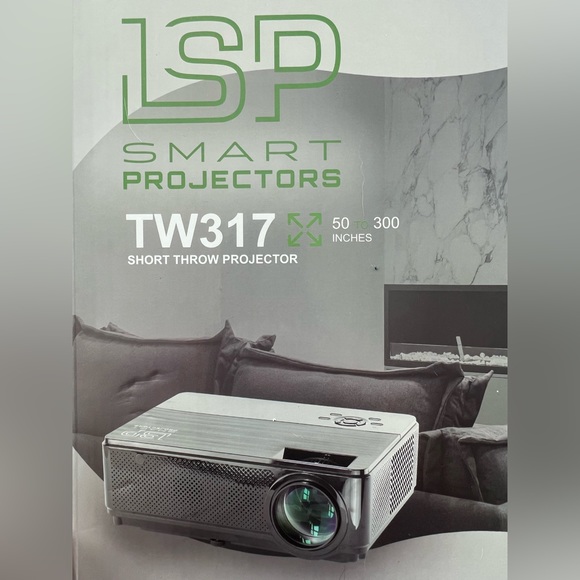 LSP TW317 Smart Projector W/ 80” Digital Projector Lockscreen - Picture 3 of 7
